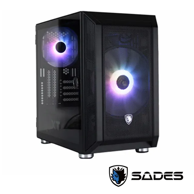 【SADES 賽德斯】Garuda 因陀羅 MATX A•RGB 玻璃側透機箱 / 機殼(TYPE-C)