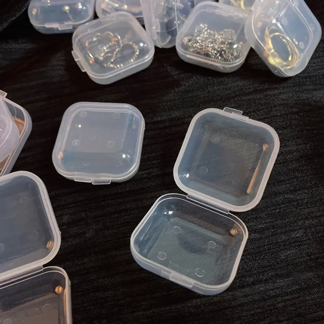 【Emi 艾迷】迷你透明飾品收納盒10入 方便攜帶 防氧化 易辨識