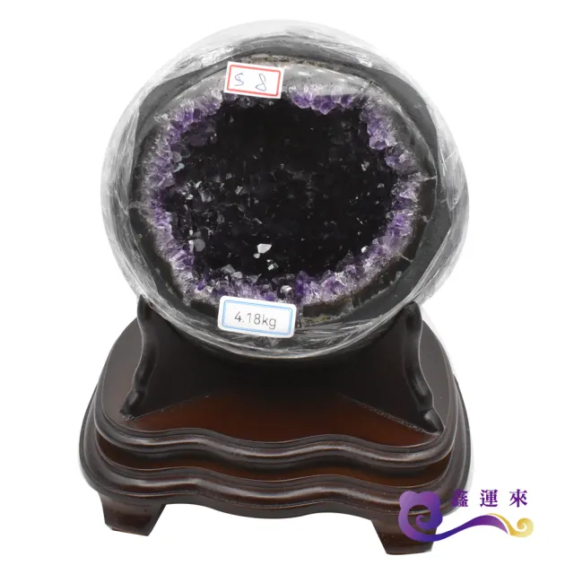 【鑫運來】聚氣招財頂級5A烏拉圭錢袋子聚寶盆紫水晶洞S8(重約4-5kg 紫晶洞)