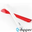 【dipper】3合1紫檀木環保餐具組(莓果紅叉/陶瓷湯匙)