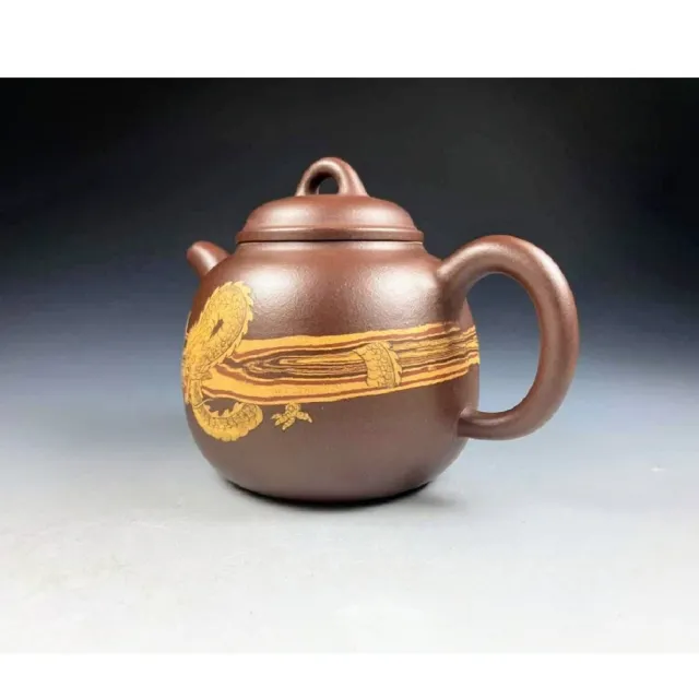創藝工坊】絞泥祥龍壺國家工藝美術師史美萍(280cc 紫砂正品宜興紫砂壺