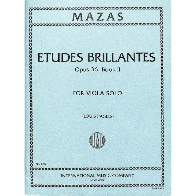 【Kaiyi Music 凱翊音樂】馬札斯：中提琴練習曲作品36第2冊 Mazas Etudes Brillantes Op.36 Book 2 Viola | 拾書所