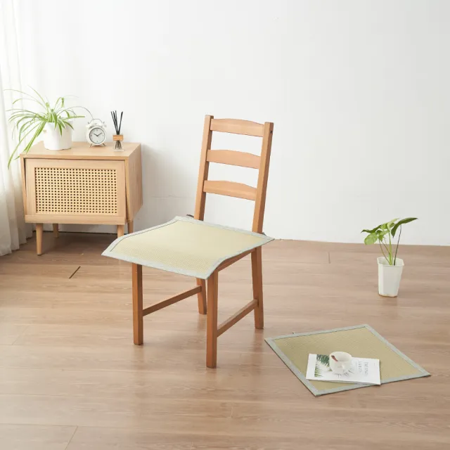 【BELLE VIE】日式 天然藺草透氣坐墊-2入組 沙發墊/椅墊/辦公坐墊(50x50cm)