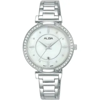 【ALBA】雅柏 典雅貝面晶鑽手錶-31mm  情人節禮物(VJ22-X389S/AH7BE7X1)