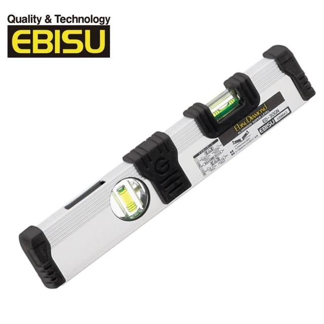 【EBISU】Mini系列-G耐衝擊水平尺 無磁 300mm(ED-30GN-12)