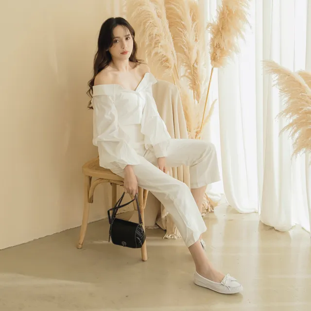 【Ann’S】第一代柔軟全真牛皮流蘇蝴蝶結小白鞋(白)