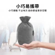 【StarGo】水晶絨款充氣U型枕 按壓快速充氣頸枕 駝峰護頸枕 飛機枕 午睡枕(長途旅行/坐車/搭飛機)