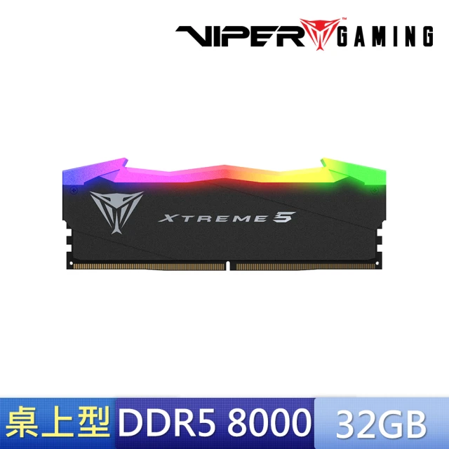 【PATRiOT 博帝】XTREME 5 RGB DDR5 8000MHz 32GB 桌上型記憶體(PVXR532G80C38K)