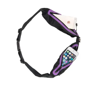 【HOLDTUBE】防潑水雙口袋(防水包 黑紫)