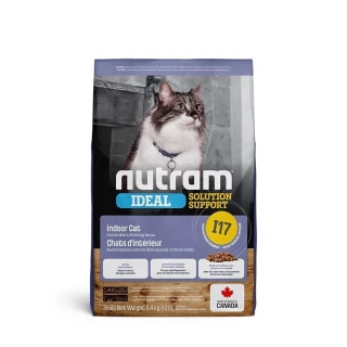 【紐頓Nutram】專業理想系列I17 室內化毛成貓雞肉+燕麥(2KG)