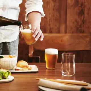 【ADERIA】日本薄口強化啤酒杯 255ml 1入 醇厚款(啤酒杯 飲料杯 強化玻璃杯)