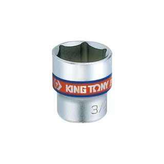 【KING TONY 金統立】專業級工具3/8x3/46角短白套筒(KT333524S)