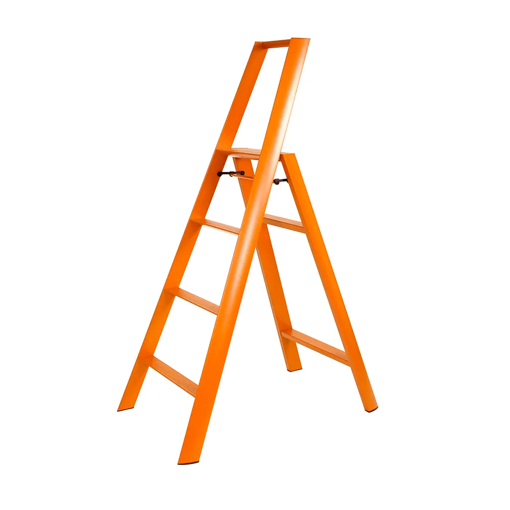 【長谷川Hasegawa】四階 LUCANO設計梯 橘色 4尺/108CM踏台鋁梯(ML系列ML-4OR)