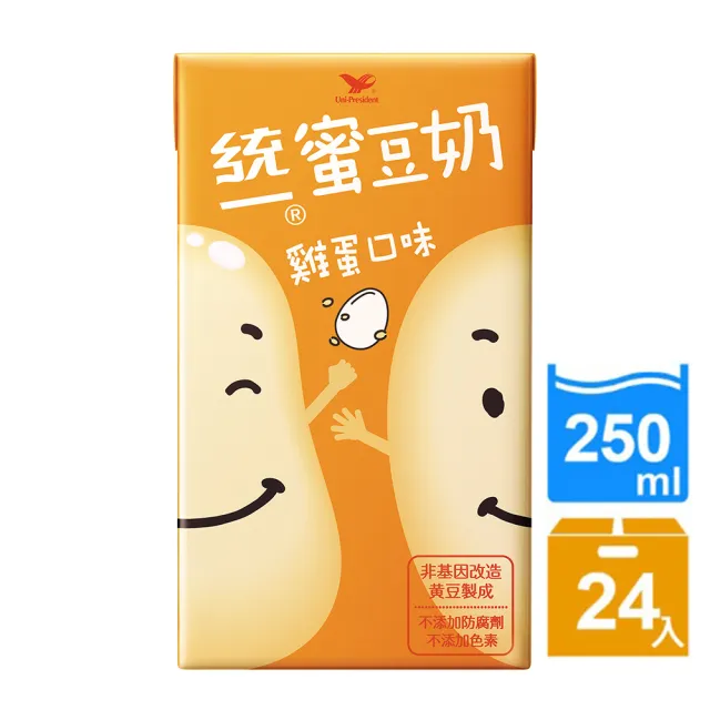 【統一】蜜豆奶雞蛋口味250mlx24入/箱