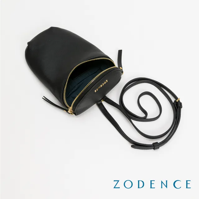 【ZODENCE 佐登司】LARZO進口真皮拉鍊手機包(多色任選)