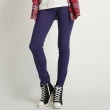 【BOBSON】女款高腰高彈力緹織布緊身褲(藍紫8109-50)