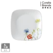 【CORELLE 康寧餐具】花漾彩繪方形6吋平盤(2206)