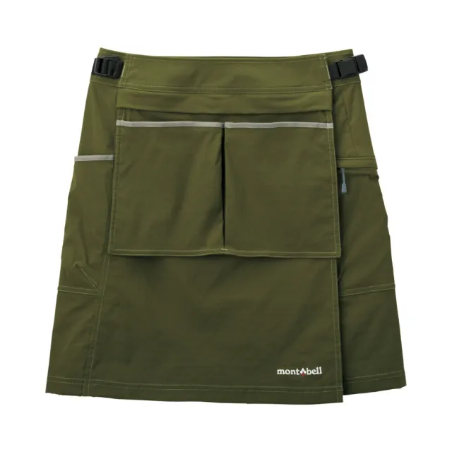 【mont bell】Field Wrap Apron 女款休閒短裙 深咖啡 橄綠 1132106(1132106)