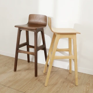 【BuyJM】北歐風森林系實木風吧檯椅/兩色可選
