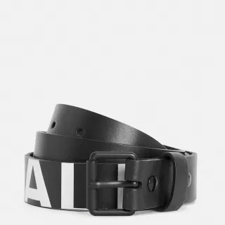 【ALLSAINTS】UNDERGROUND 素面LOGO純牛皮皮帶 MN516Y