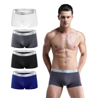 【HENIS】紳士風格簡約透氣四角褲(6件組 每色2件)