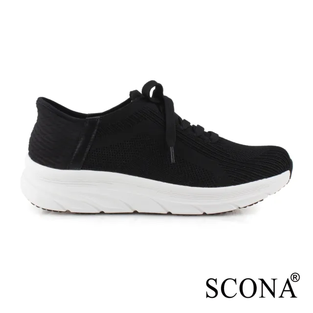 【SCONA 蘇格南】樂活輕量舒適休閒鞋(黑色 7390-1)