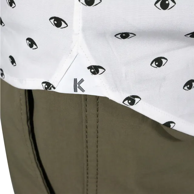 【KENZO】小眼睛長袖襯衫(米)