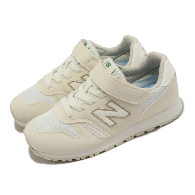 NEW BALANCE 休閒鞋 373 寬楦 童鞋 中童 大童 米白 白 麂皮 魔鬼氈 復古 紐巴倫 運動鞋 NB(YV373TA2-W)