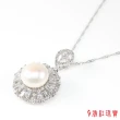 【寶石方塊】天然珍珠項鍊-925銀飾-高貴優雅(天然珍珠)