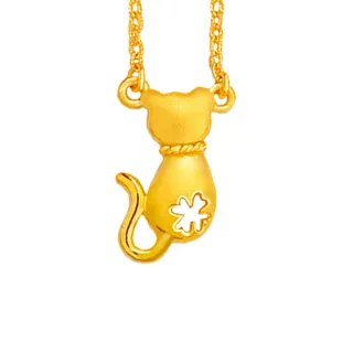 【幸運草金飾】賴著你 黃金 鎖骨鍊墜(金重 1.00錢±0.07)