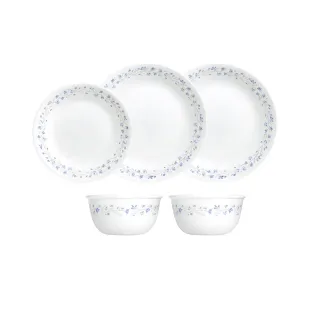 【美國康寧 CORELLE】絕美紫薇5件式碗盤組(503)