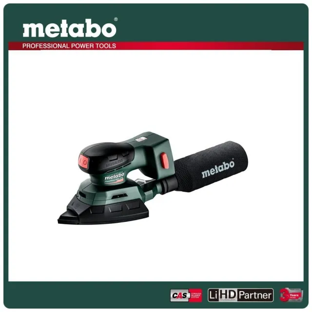 【metabo 美達寶】12V鋰電無刷角形砂紙機 空機(PowerMaxx SMA 12BL)