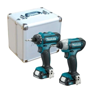 【MAKITA 牧田】12V充電式起子電鑽+衝擊起子機雙主機超值套裝組(CLX200SMAX)