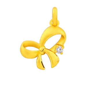 【幸運草金飾】結愛 鋯石+黃金墜(金重 0.68錢±0.07)