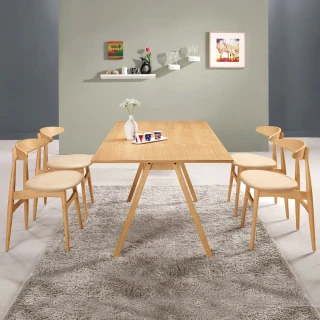 【BODEN】歐文簡約現代餐桌椅組(一桌四椅)