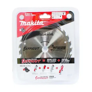 【MAKITA 牧田】木材鎢鋼圓鋸片165×20×1.0×25T 新式刀刃(B-63018)