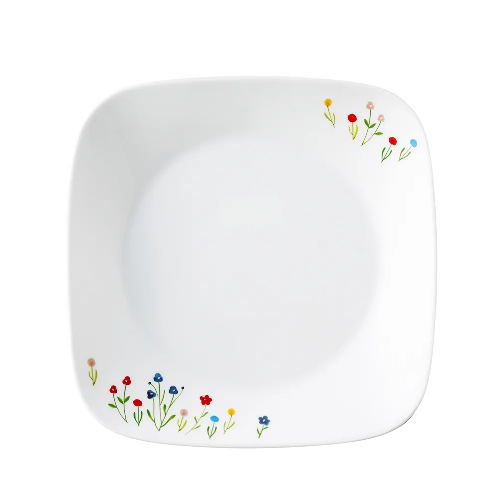 【CORELLE 康寧餐具】春漾花朵8吋方形餐盤(2211)