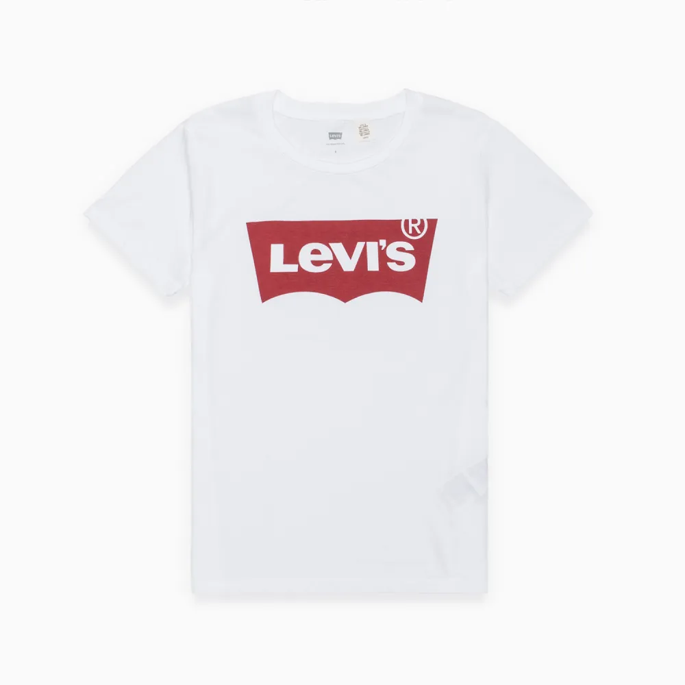 【LEVIS 官方旗艦】Levis 女款 短袖T恤 / 經典Logo / 修身版型 白 人氣新品 17369-0053