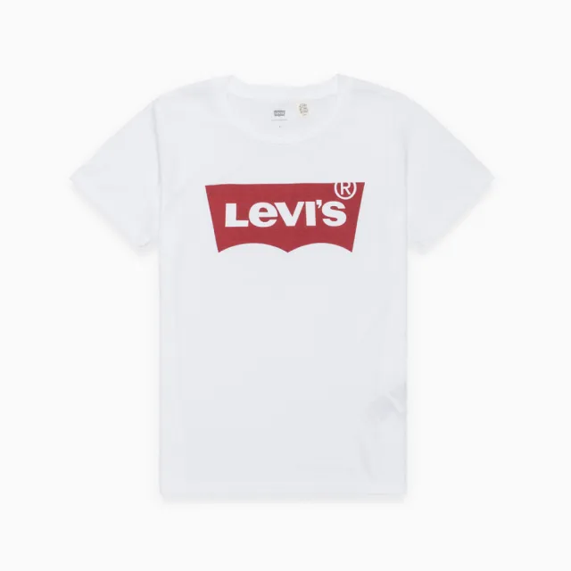 【LEVIS 官方旗艦】Levis 女款 短袖T恤 / 經典Logo / 修身版型 白 熱賣單品 17369-0053