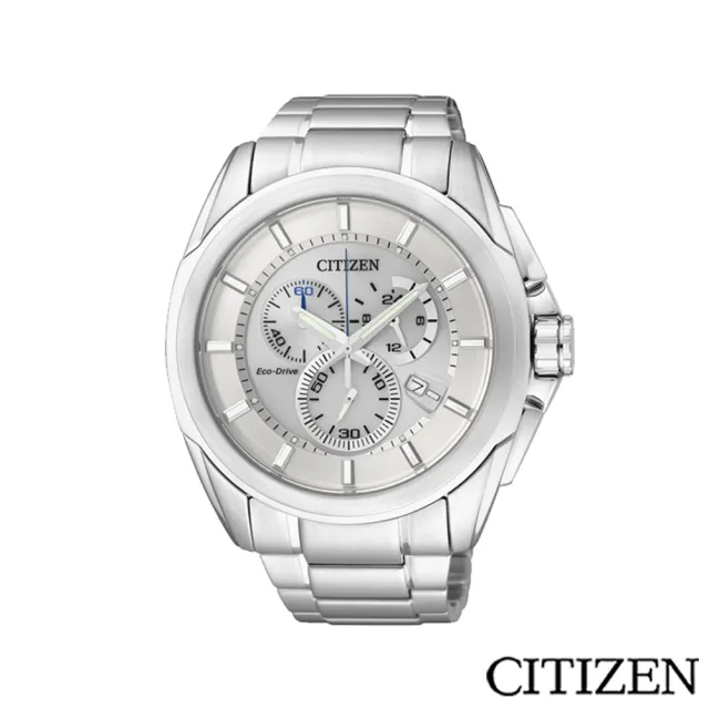 【CITIZEN 星辰】Eco-Drive 絕對時刻光動能計時碼錶(AT0821-59A)