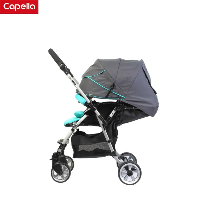 【Capella】250系列粉嫩花樣雙向嬰兒手推車寶貝安撫超值組 贈有機棉玩具X雨罩(五點式安全帶 薄荷綠 玫瑰粉)