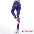 【BOBSON】女款高腰膠原蛋白彩色小直筒褲(紫8119-01)