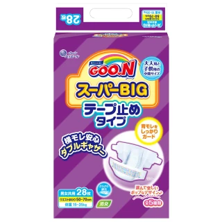 【GOO.N】日本大王境內版加大 黏貼型SB 28片x4