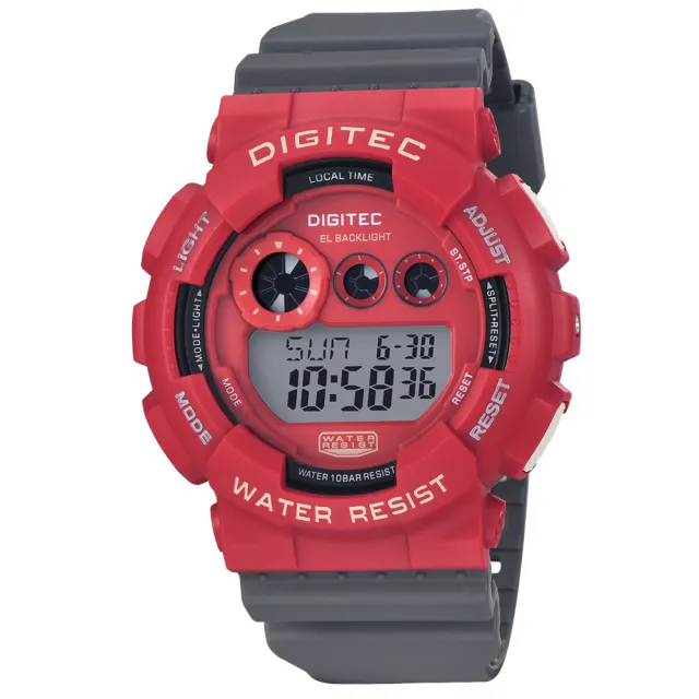 【DIGITEC】數碼科技 DG-5021T 運動風格多功能防水電子錶