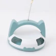 【OB 嚴選】寵物貓耳造型圓盤羽毛逗貓玩具 《ZP0012》