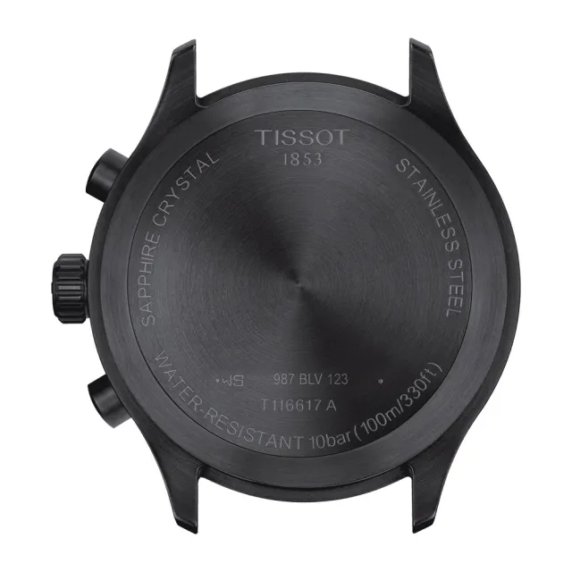 【TISSOT 天梭】官方授權 韻馳系列 Chrono XL三眼計時手錶-黑 新年 禮物 推薦(T1166173605203)