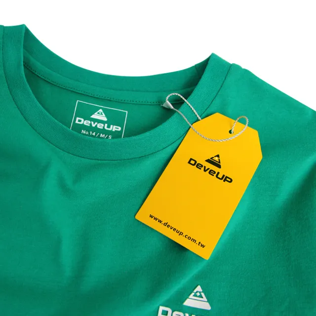 【DeveUP】『DeveUP』棉質圓領LOGO-TEE(產品編號 : D01428 碧波綠)