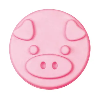 【Siliconezone】施理康耐熱粉紅小豬造型小蛋糕模-粉色(CM-11193-AA)