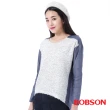 【BOBSON】女款異素材寬鬆版上衣(35088-01)