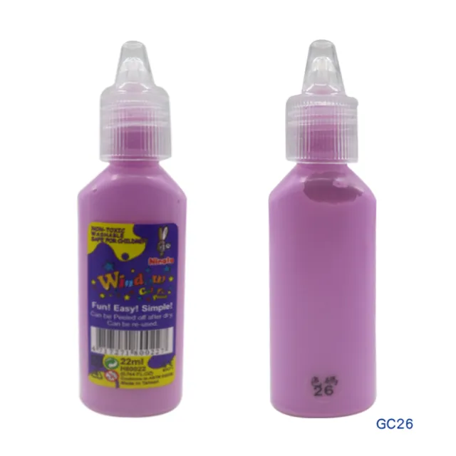 【愛玩色創意館】愛玩色 兒童無毒彩繪玻璃貼- 彩膠筆 22 ML - 色號 26 單支(台灣製)